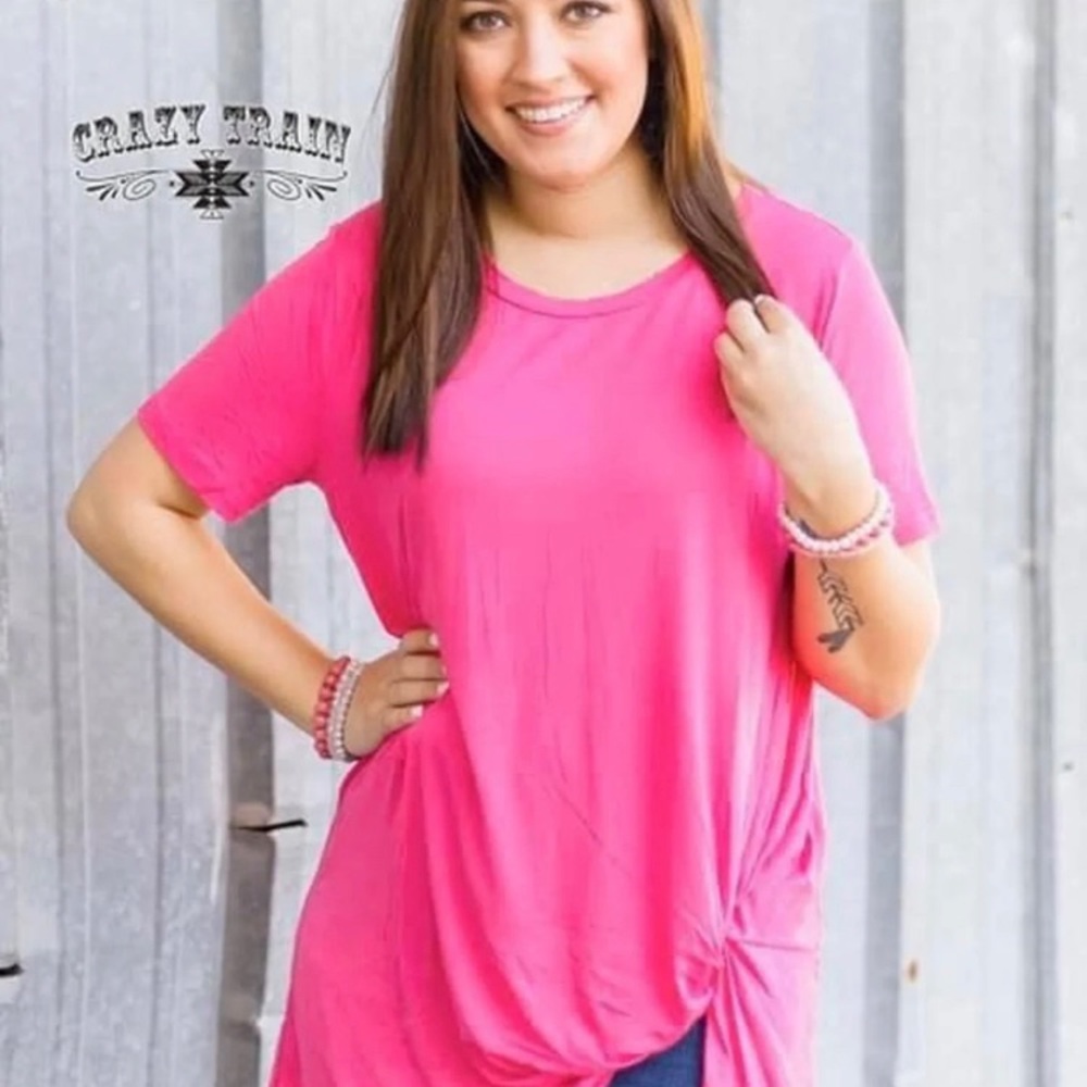 Pink knotty top
